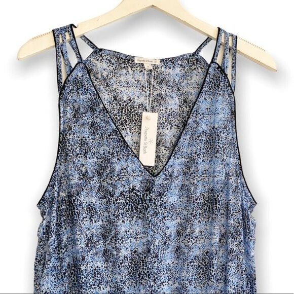 Poupette St. Barth Hana Mini Dress, Size M, Blue print, NWT - Picture 4 of 15